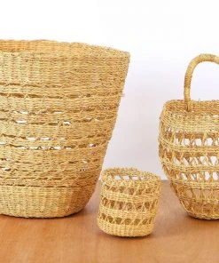 KAZI Home Goods All Natural Lace Hanging Basket