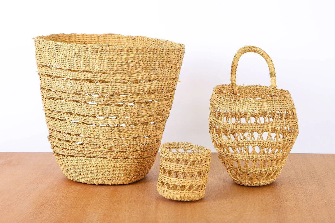 KAZI Home Goods All Natural Lace Hanging Basket 2 KAZI Home Goods All Natural Lace Hanging Basket