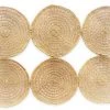 KAZI Home Goods All Natural Woven Discs Queen Headboard