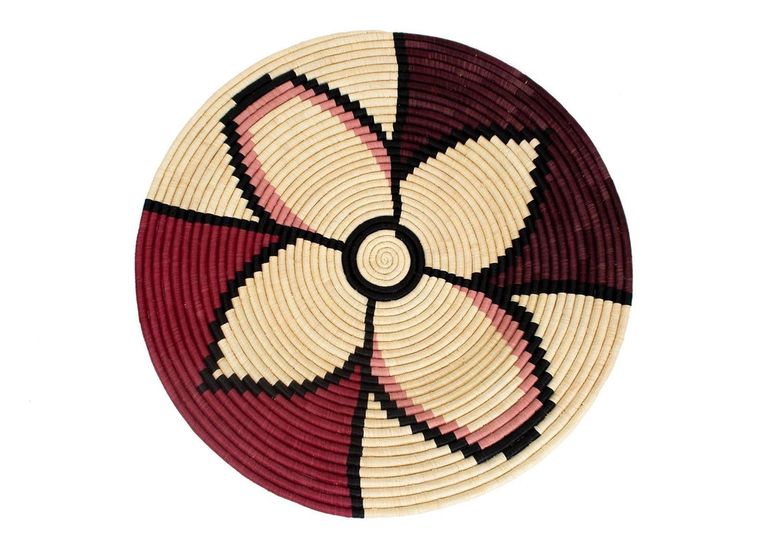 KAZI Home Goods Amelia Burgundy Plate II 1 KAZI Home Goods Amelia Burgundy Plate II