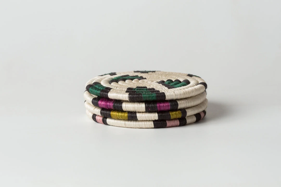 KAZI Animal Print Neon Coaster Set Home Goods 2 KAZI Animal Print Neon Coaster Set Home Goods