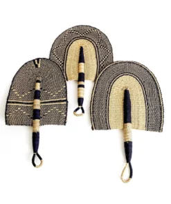 KAZI Home Goods Assorted Patterned Navy Ghanaian Fan 5 KAZI Home Goods Assorted Patterned Navy Ghanaian Fan