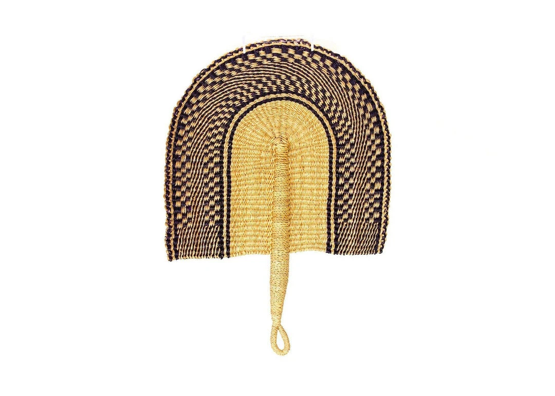 KAZI Home Goods Assorted Patterned Navy Ghanaian Fan KAZI Home Goods Assorted Patterned Navy Ghanaian Fan