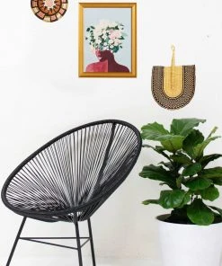 KAZI Home Goods Assorted Patterned Navy Ghanaian Fan