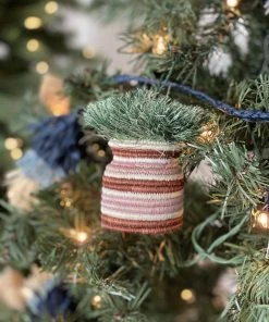 KAZI Fair Trade Banded Planter Ornament