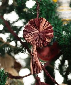 KAZI Fair Trade Berry Pom Pom + Tassel Ornament