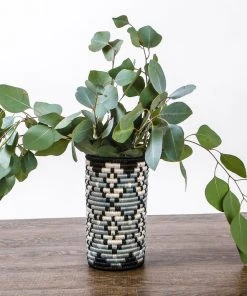 KAZI Black + Gray Tofali Vase