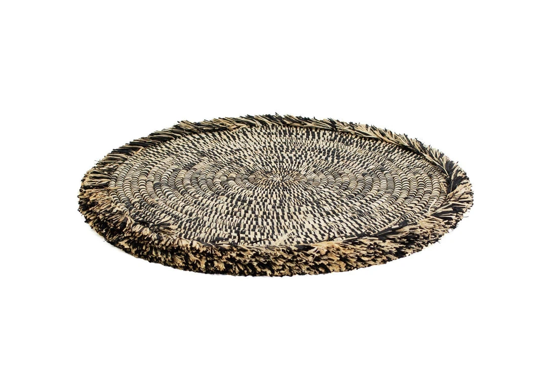 KAZI Home Goods Black Heathered Large Fringed Wall Charger 2 KAZI Home Goods Black Heathered Large Fringed Wall Charger