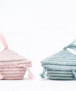 KAZI Blush Tasseled Box Ornament Fair Trade 6 KAZI Blush Tasseled Box Ornament Fair Trade