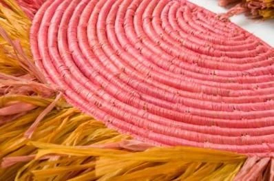 KAZI Home Goods Coral Sunset Raffia Parade Mobile 3 KAZI Home Goods Coral Sunset Raffia Parade Mobile