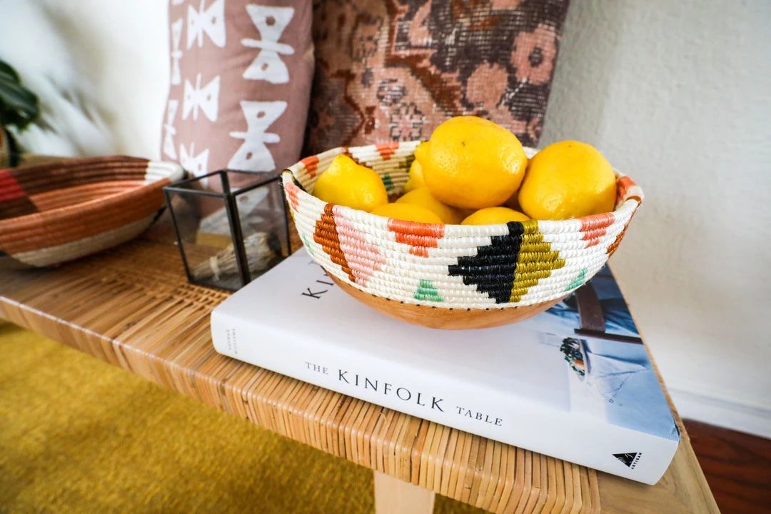 KAZI Home Goods Desert Flower Wooden Bowl 2 KAZI Home Goods Desert Flower Wooden Bowl