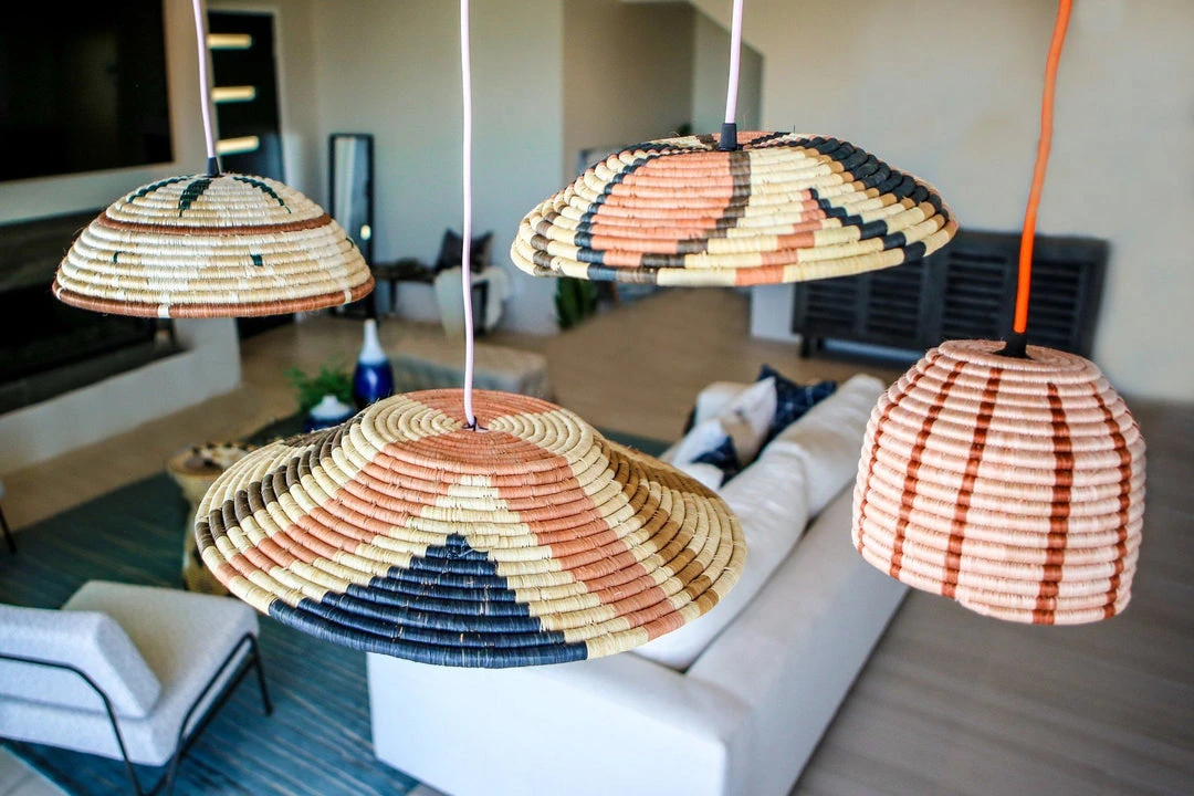 KAZI Dusty Peach Kanisa Lamp Pendant Home Goods 2 KAZI Dusty Peach Kanisa Lamp Pendant Home Goods