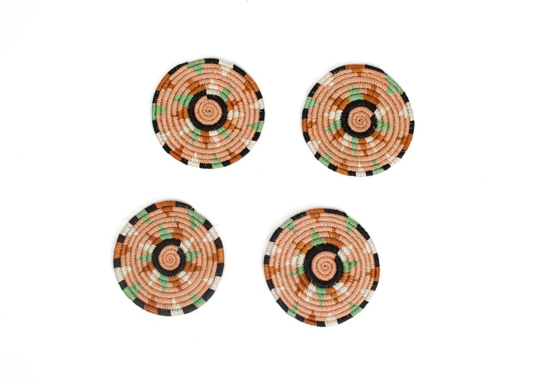 KAZI Dusty Peach Nyota Coasters Home Goods KAZI Dusty Peach Nyota Coasters Home Goods