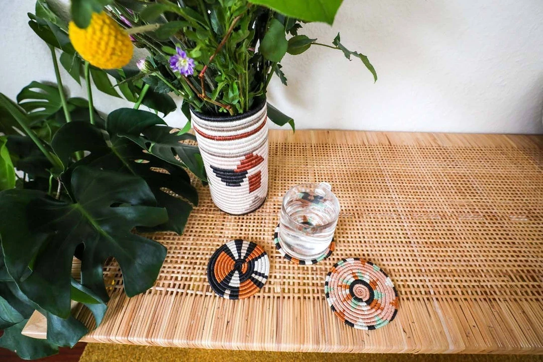 KAZI Dusty Peach Nyota Coasters Home Goods KAZI Dusty Peach Nyota Coasters Home Goods