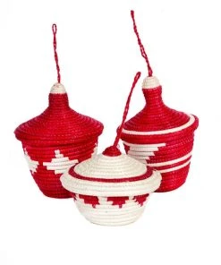 KAZI Fair Trade Fiery Red Ikonji Ornament Set
