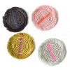 KAZI Fringed Multicolor Neon Coaster Set