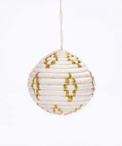 KAZI Globe Ornament - Gold Metallic Fair Trade