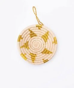 KAZI Fair Trade Gold Metallic Basket Ornament