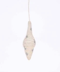 KAZI Fair Trade Icicle Silver Metallic Ornament
