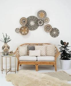 KAZI Home Goods Large Gold Hope Wall Basket