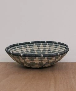 KAZI Large Metallic Silver Gray Intore Wall Bowl 2 KAZI Large Metallic Silver Gray Intore Wall Bowl