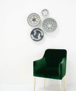 KAZI Large Metallic Silver Gray Intore Wall Bowl 1 KAZI Large Metallic Silver Gray Intore Wall Bowl