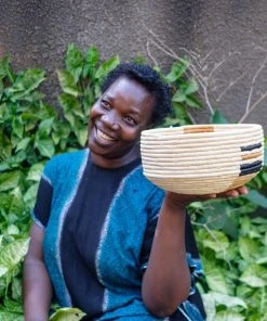 KAZI Home Goods Medium Banana Leaf Kisasa Basket