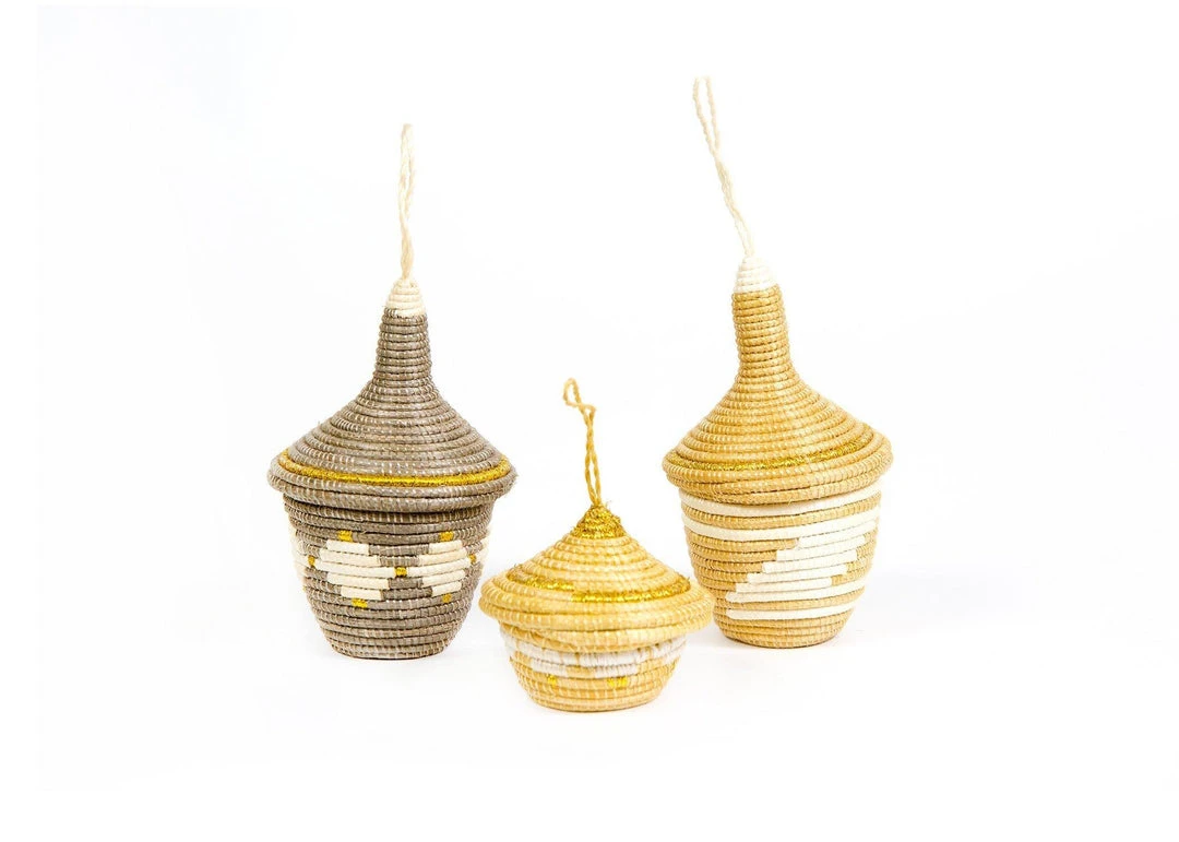 KAZI Metallic Gold + Mirage Gray Ornament Set 1 KAZI Metallic Gold + Mirage Gray Ornament Set