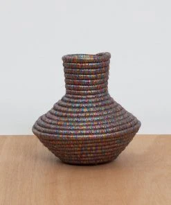 KAZI Home Goods Metallic Prism Short Tapered Vase