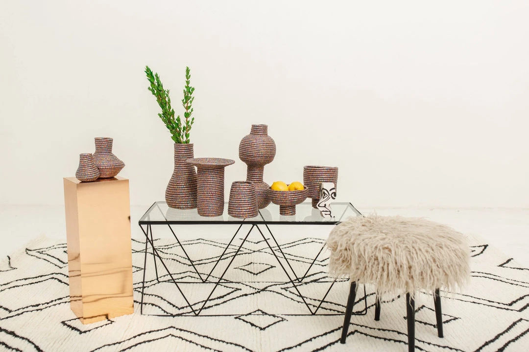 KAZI Metallic Prism Totem Vase 2 KAZI Metallic Prism Totem Vase