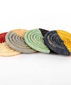 KAZI Mod Raffia Coaster Set Home Goods