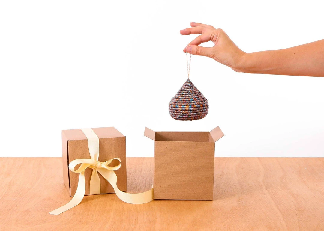 KAZI Multicolor Metallic Bulb Ornament Fair Trade 4 KAZI Multicolor Metallic Bulb Ornament Fair Trade