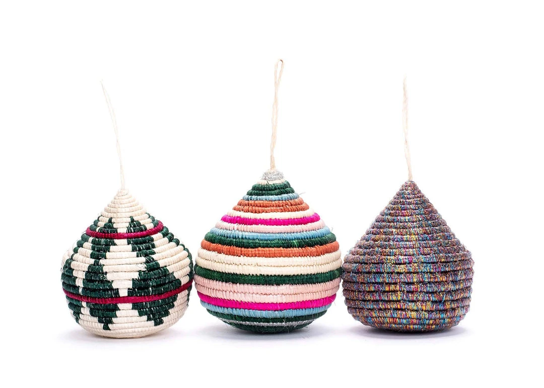 KAZI Multicolor Metallic Bulb Ornament Fair Trade 2 KAZI Multicolor Metallic Bulb Ornament Fair Trade