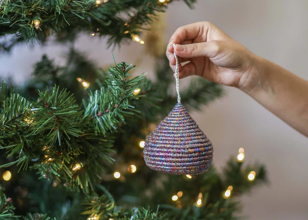 KAZI Multicolor Metallic Bulb Ornament Fair Trade 3 KAZI Multicolor Metallic Bulb Ornament Fair Trade