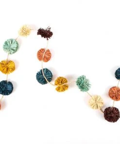 KAZI Home Goods Multicolor Pom Pom Garland