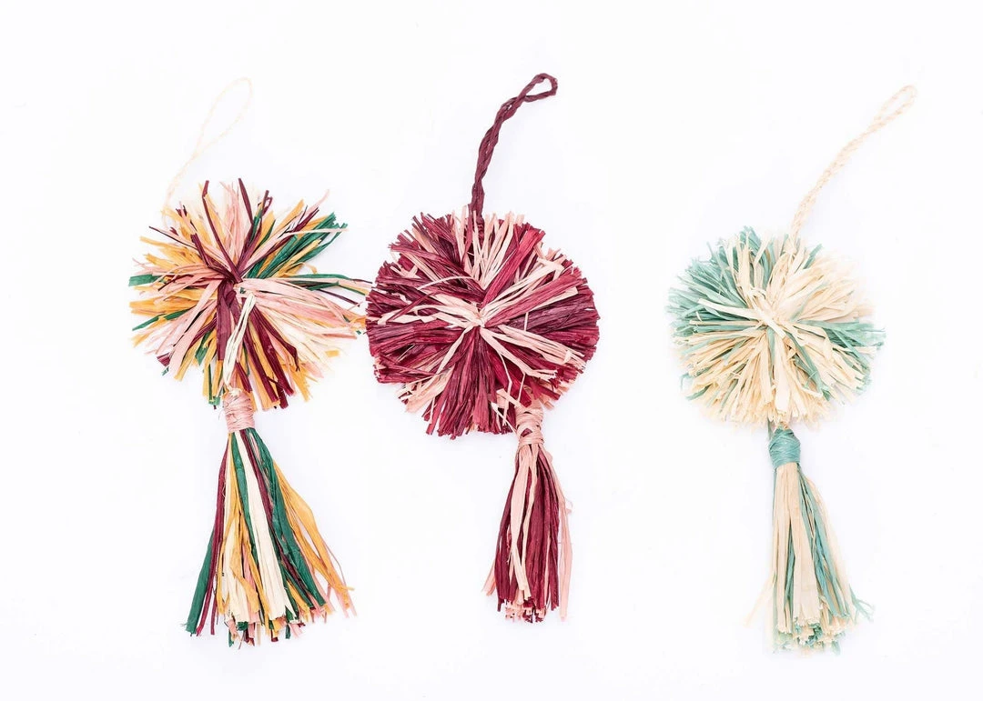 KAZI Multicolor Pom Pom + Tassel Ornament Best Sellers 3 KAZI Multicolor Pom Pom + Tassel Ornament Best Sellers