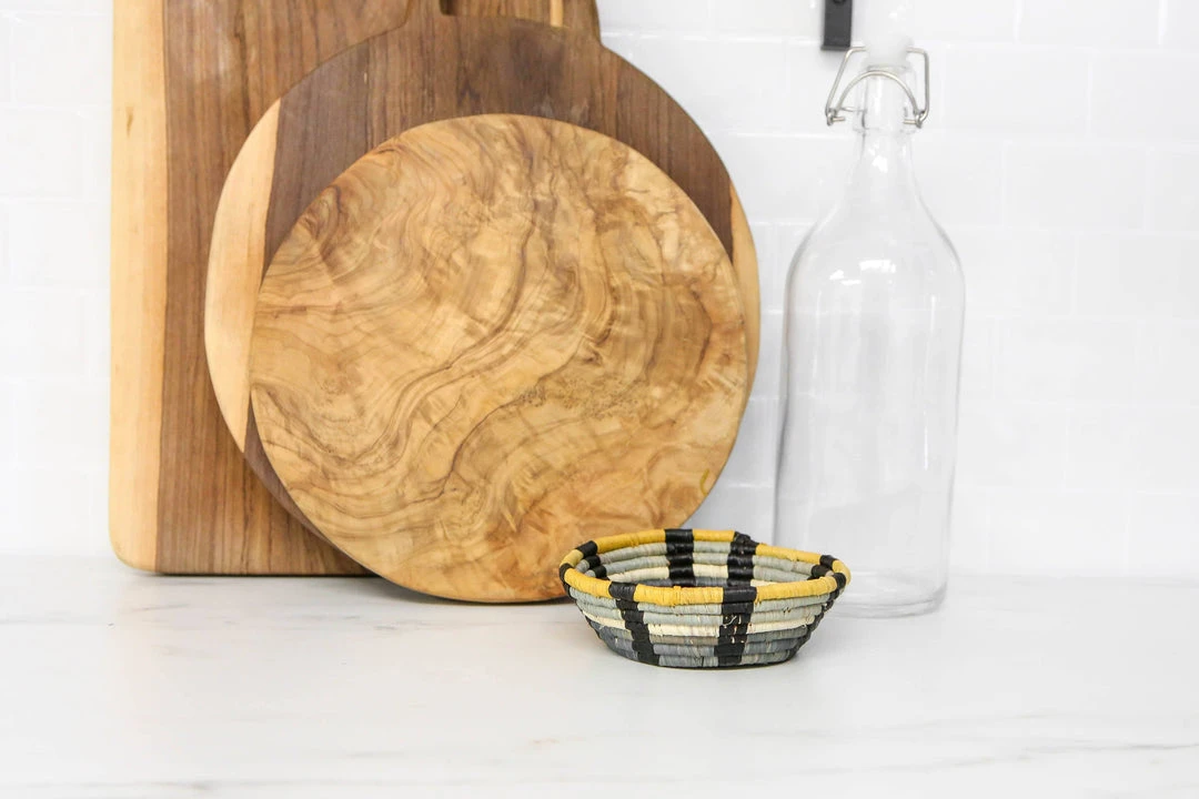 KAZI Mustard + Gray Catch All Basket Home Goods 2 KAZI Mustard + Gray Catch All Basket Home Goods