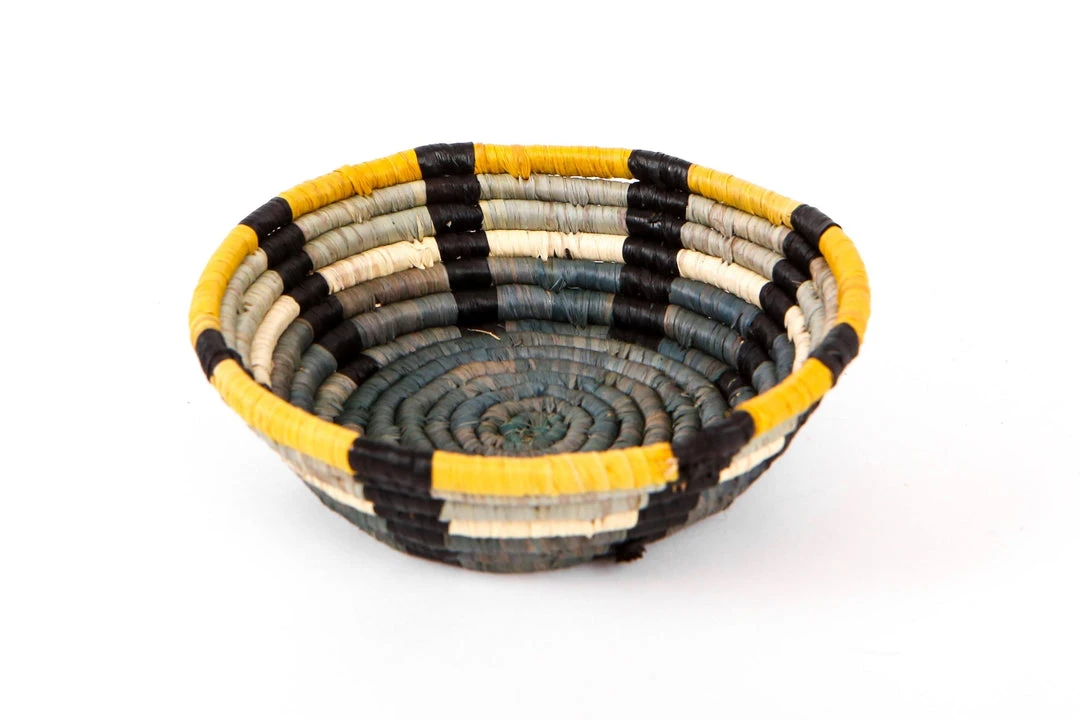KAZI Mustard + Gray Catch All Basket Home Goods 3 KAZI Mustard + Gray Catch All Basket Home Goods