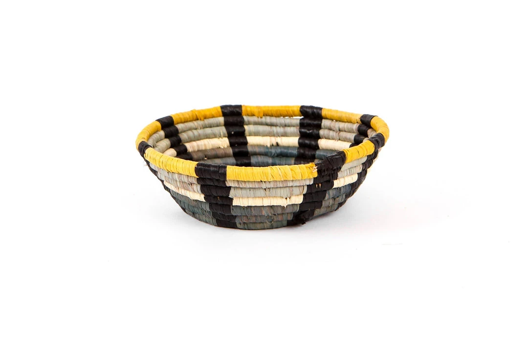 KAZI Mustard + Gray Catch All Basket Home Goods 1 KAZI Mustard + Gray Catch All Basket Home Goods