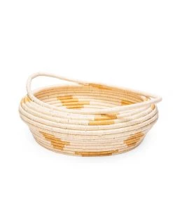 KAZI Mustard Spotted Storage Basket Home Goods