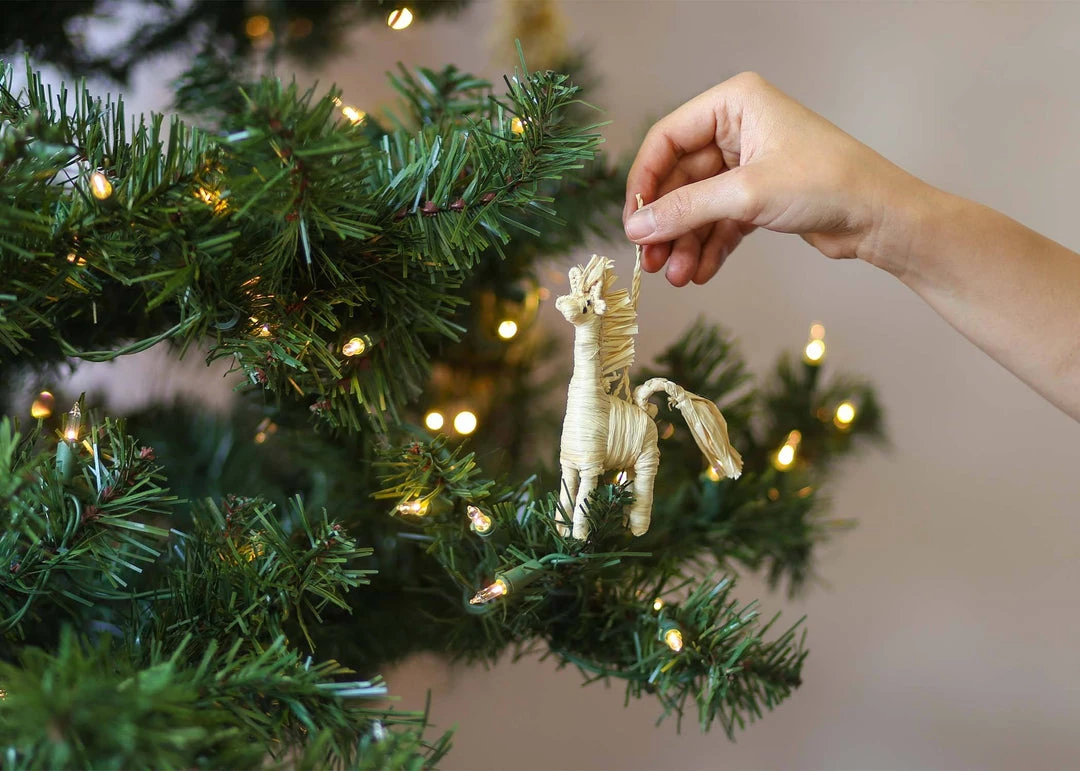 KAZI Fair Trade Natural Raffia Giraffe Ornament 2 KAZI Fair Trade Natural Raffia Giraffe Ornament