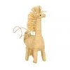 KAZI Fair Trade Natural Raffia Giraffe Ornament