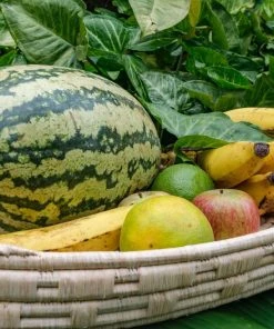 KAZI Natural Raffia Patterned Oval Tray Home Goods