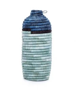 KAZI Navy + Silver Blue Atelier Vase Home Goods