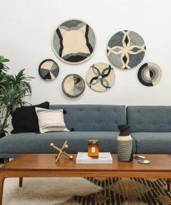 KAZI Home Goods Nea Opal Gray Wall Plate I 6 KAZI Home Goods Nea Opal Gray Wall Plate I