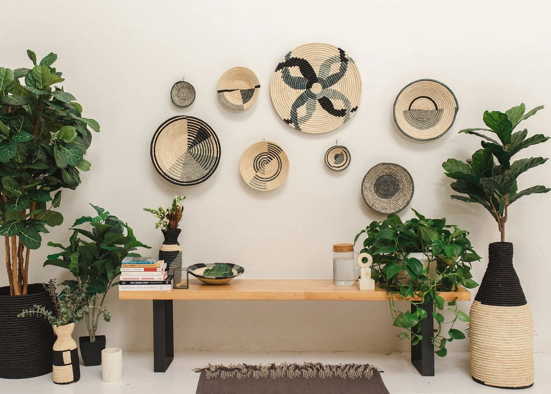 KAZI Home Goods Nea Opal Gray Wall Plate I 2 KAZI Home Goods Nea Opal Gray Wall Plate I