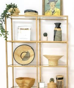 KAZI Opal Gray Color Blocked Oval Basket Home Goods