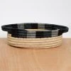 KAZI Opal Gray Color Blocked Oval Basket Home Goods