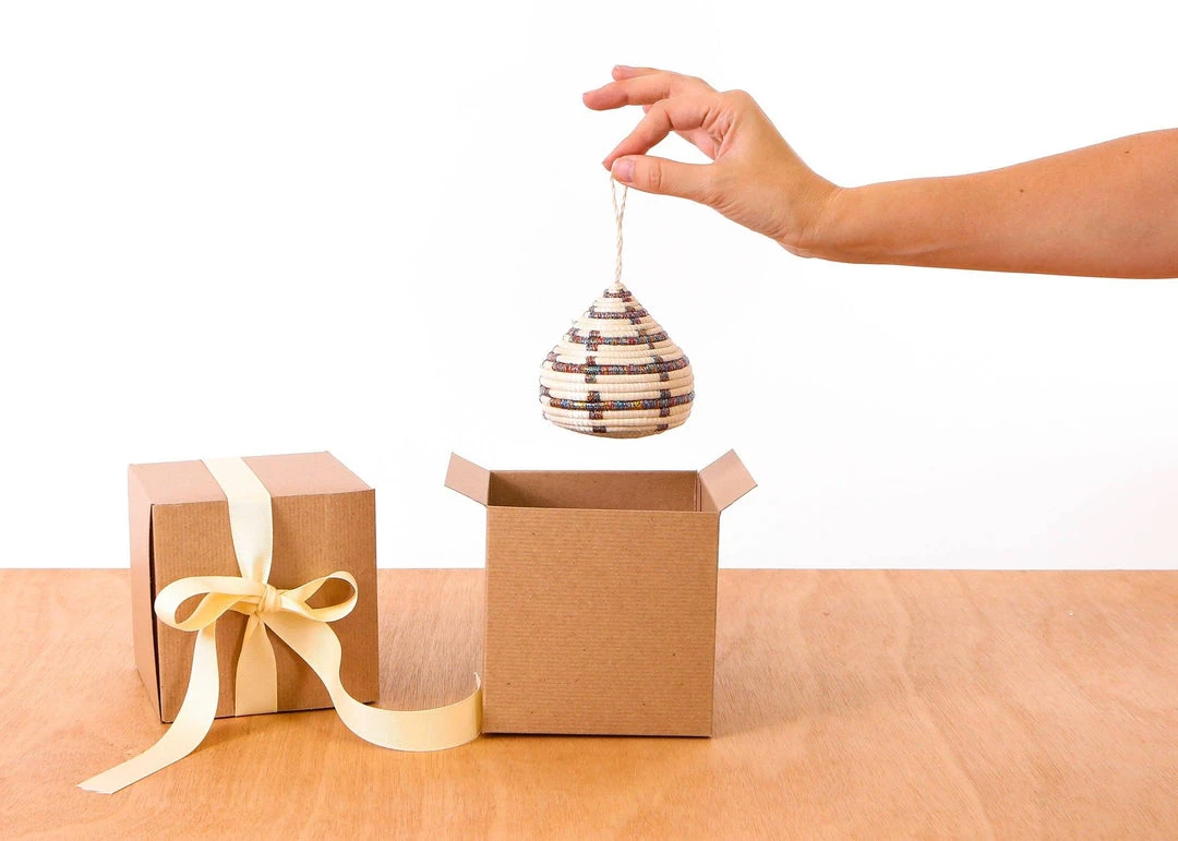 KAZI Fair Trade Patterned Multicolor Metallic Bulb Ornament 3 KAZI Fair Trade Patterned Multicolor Metallic Bulb Ornament