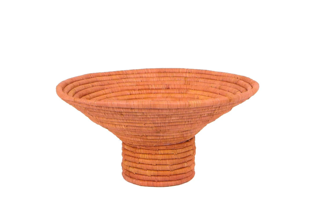 KAZI Peach Pedestal Bowl I 1 KAZI Peach Pedestal Bowl I
